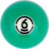 Aramith BLACK Replacement Ball – #6 | Golden Break Billiards